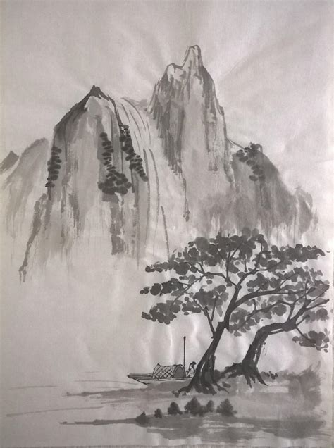 Mountainous Landscape - Chinese Brush Painting by Yabenaut on DeviantArt