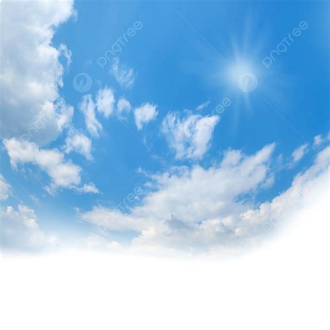 Blue Sky White Clouds, Blue Sky, Sky Clouds, Blue Sky With Sun PNG ...