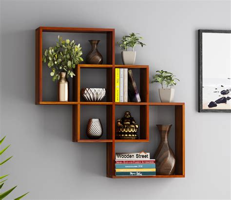 Buy Grizzo Wall Shelf (Honey Finish) Online in India at Best Price ...