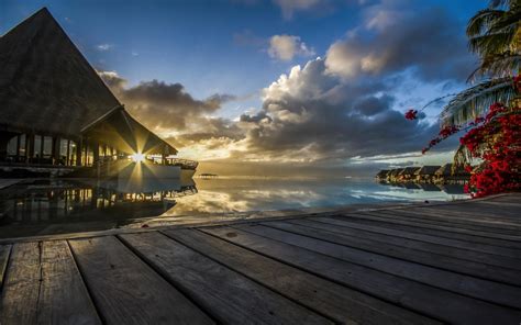 Tahiti Sunset - 1280x800 - Download HD Wallpaper - WallpaperTip