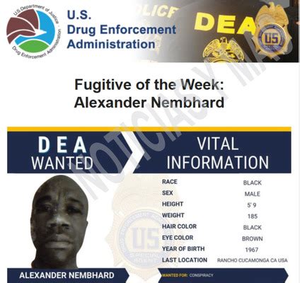 01/17/2023 DEA MOST WANTED Fugitive of the Week: Alexander Nembhard ...