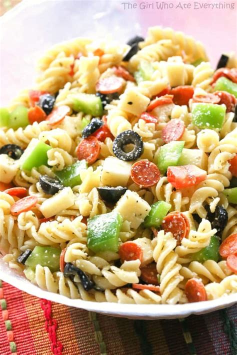 Pizza Pasta Salad - The Girl Who Ate Everything