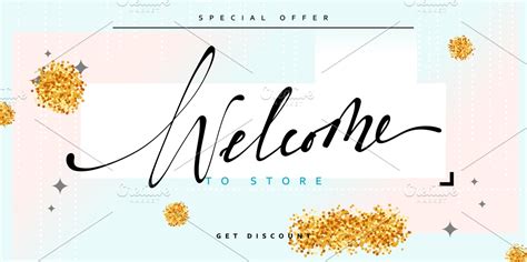 Banner Welcome | Custom-Designed Web Elements ~ Creative Market