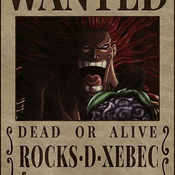 "Rocks D Xebec One Piece Bounty Rocks Wanted" Sticker for Sale by One Piece Bounty Poster ...