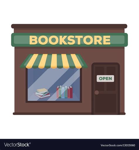 Bookstore icon in cartoon style isolated on white vector image on VectorStock | Cartoon styles ...