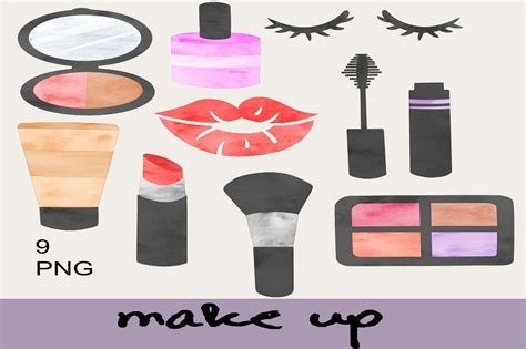 Cute Makeup Clip Art | Illustrations ~ Creative Market