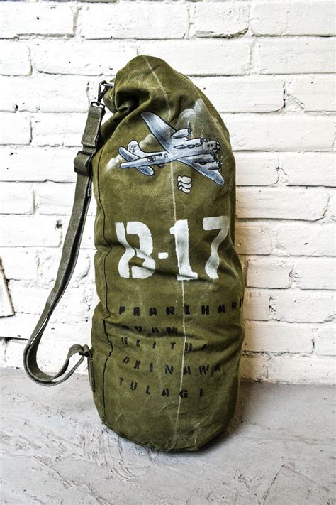 Vintage WWII Hand Painted Military Duffel Bag: by angelsd on DeviantArt