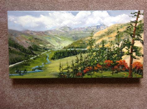 Mountain Landscape, Mountain Valley Painting, Canvas Painting, Large Oil Painting, Colorado scenery