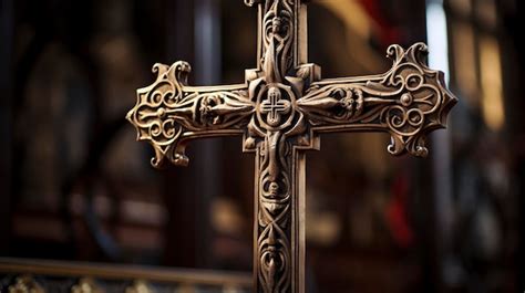 Premium AI Image | A Photo showcasing the intricate details of a cross ...