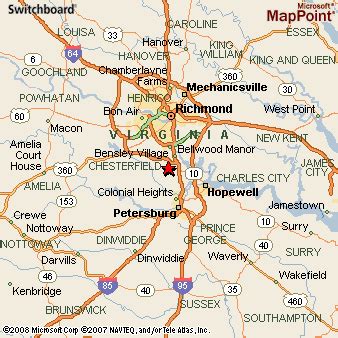 Chester, Virginia Area Map & More