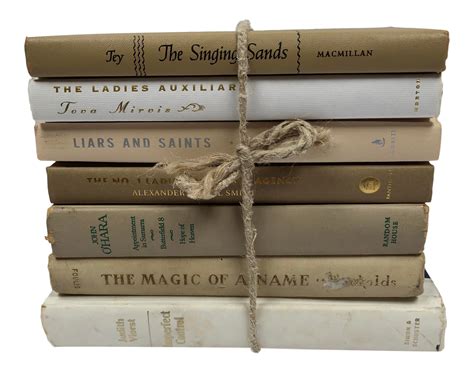 Vintage Cream/ Tan/Neutral Book Stack - Set of 7 on Chairish.com | Vintage book decor, Stack of ...