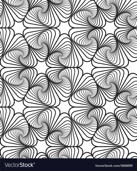 Black and white op art design seamless pattern Vector Image