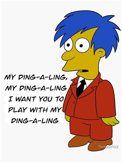 "My Ding A Ling" Sticker by Samjzak412 | Redbubble