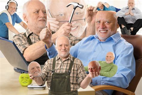 Download Hide The Pain Harold Funny Meme HD Wallpaper