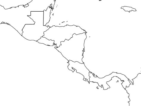 Mapa mudo de América Central - Blog didáctico