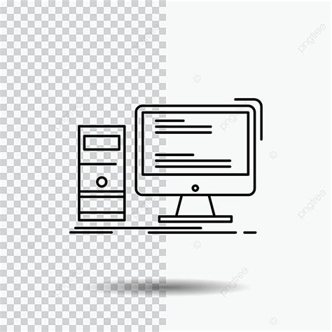 Desktop Pc Vector Art PNG, Computer Desktop Gaming Pc Personal Line Icon On Transparent ...