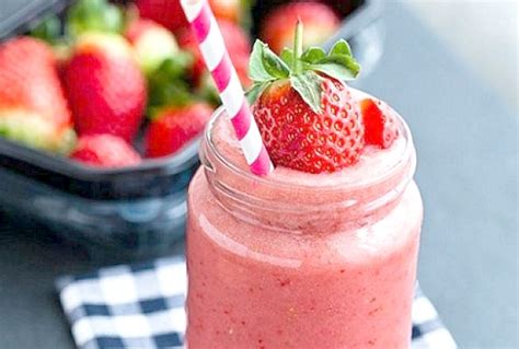 Receta de smoothie de fresa sin azúcar añadido