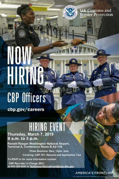 CBP to Host Hiring Workshop Thursday at Ronald Reagan Washington National Airport | U.S. Customs ...