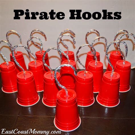 Simple Pirate Hooks | Pirate crafts, Pirate theme party, Pirate party