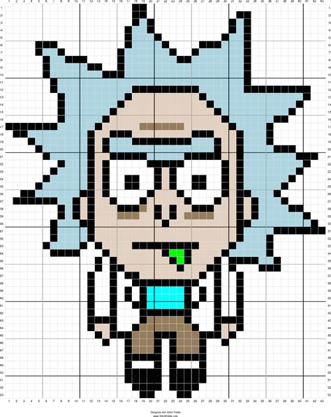 pixel art rick et morty : +31 Idées et designs pour vous inspirer en ...