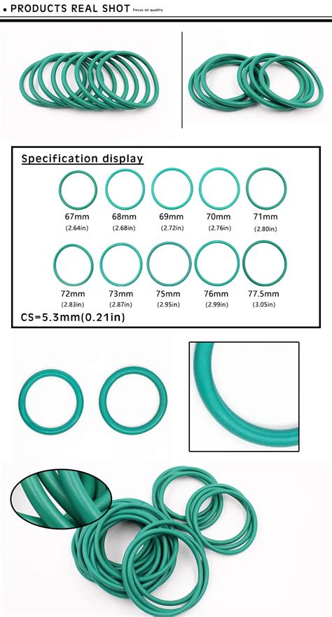 3mm Section 67mm Bore FKM Fluoroelastomer Rubber O-Rings Materialtransport & Fördertechnik ...