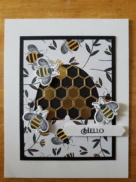 Pin by Bonnie Buten on Card Ideas | Bee cards, Cards handmade, Stamped ...