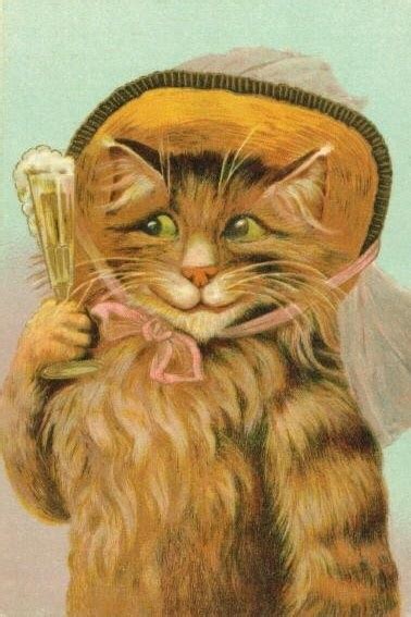 vintage cat | Cats illustration, Cats and kittens, Cat art