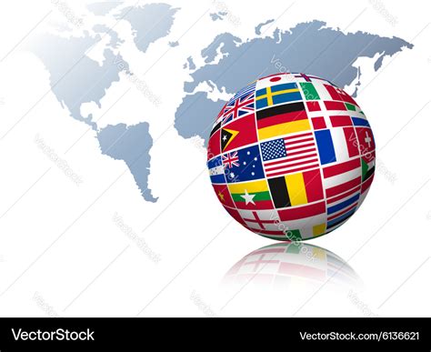 World Flag Map Globe