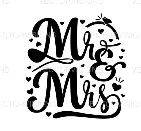 Mr & Misses Svg, Wedding Svg, Bride Svg, Vector Cut File for Cricut,cricut,silhouette, Pdf Png ...