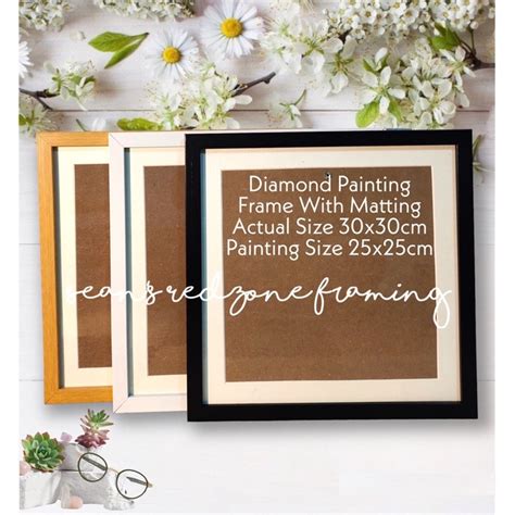 SRF Diamond Painting Frame 30x30 cm With Matting - Wall Decor Portrait frame family picture ...