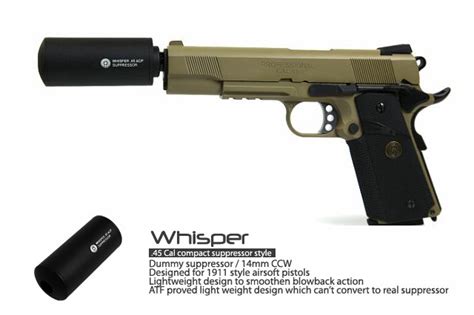 Whisper 1911 .45 ACP Compact Short Suppressor