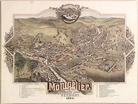 Very rare view of Montpelier, VT - Rare & Antique Maps