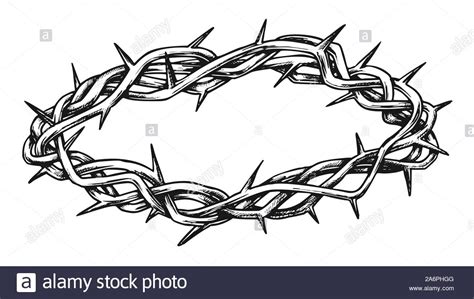 Crown Of Thorns Religious Symbol Hand Drawn Vector Stock Vector Image & Art - Alamy