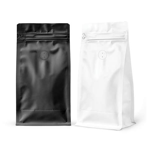 Blank Flat-Bottom Bag Packaging - 12oz Flat Bottom Coffee Pouches - Roastar Custom Printed ...