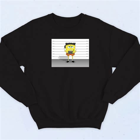 Spongebob Funny Mugshot Sweatshirt - 90sclothes.com