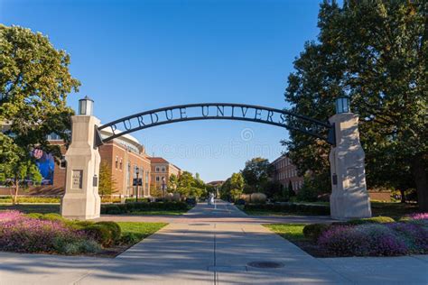 Arch Entrance To the Purdue University in West Lafayette, Indiana Stock ...