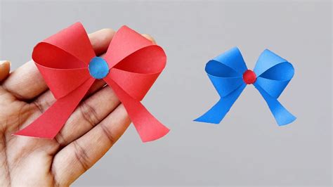 Easy Origami: How To Make A Paper Bow Easy Step By Step | Lovely Easy Crafts - YouTube