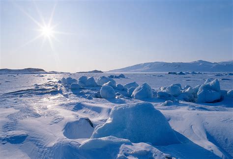 Svalbard in winter landscape