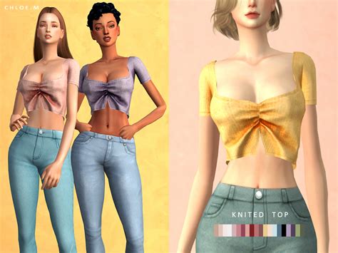 chloem-sims4: ChloeM-Knitted Top Shirt 02 ... - Emily CC Finds