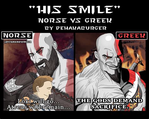 (Fanart) Norse vs Greek Kratos: His Smile : r/gaming