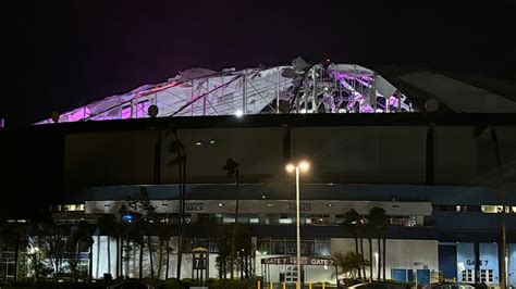 Tropicana Field roof ripped off during Hurricane Milton | wtsp.com