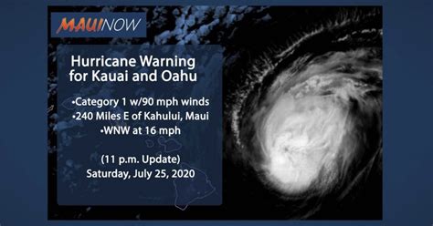 Hurricane Warning for Kauai and Oahu, Douglas Draws Closer to Hawaii as ...