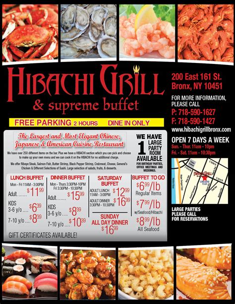 Hibachi Grill & Supreme Buffet | Steak House, Sushi & Hibachi Seafood Restaurant | 200 East 161 ...