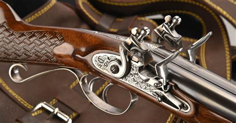 Double Barrel Flintlock Pistol