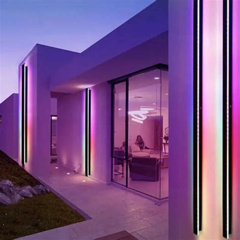 RGB Wall Light Modern Outdoor Porch Colored light Party intelligent remote control Balcony ...