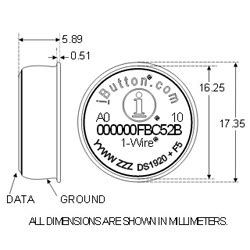 DS1920 Temperature Sensor iButton - orangeTags