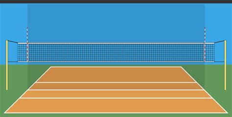 net and court of volleyball - Clip Art Library