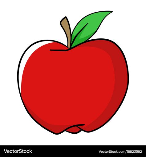 Cartoon an apple Royalty Free Vector Image - VectorStock