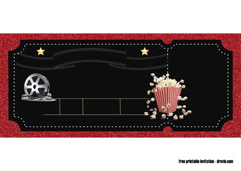 FREE Printable Movie Ticket Party Invitation Template | Movie party invitations, Ticket party ...