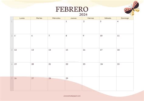 Calendario 2024 Para Imprimir Febrero - Leora Noelani